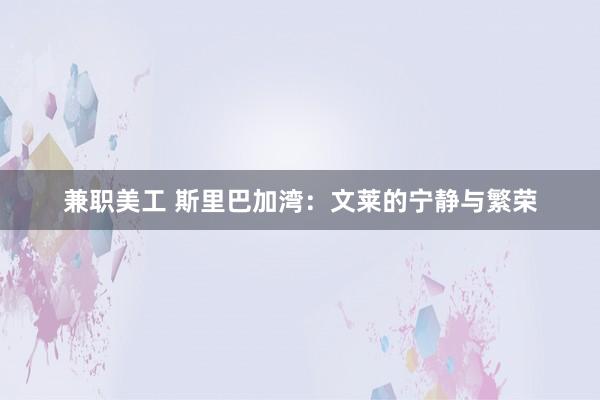 兼职美工 斯里巴加湾：文莱的宁静与繁荣